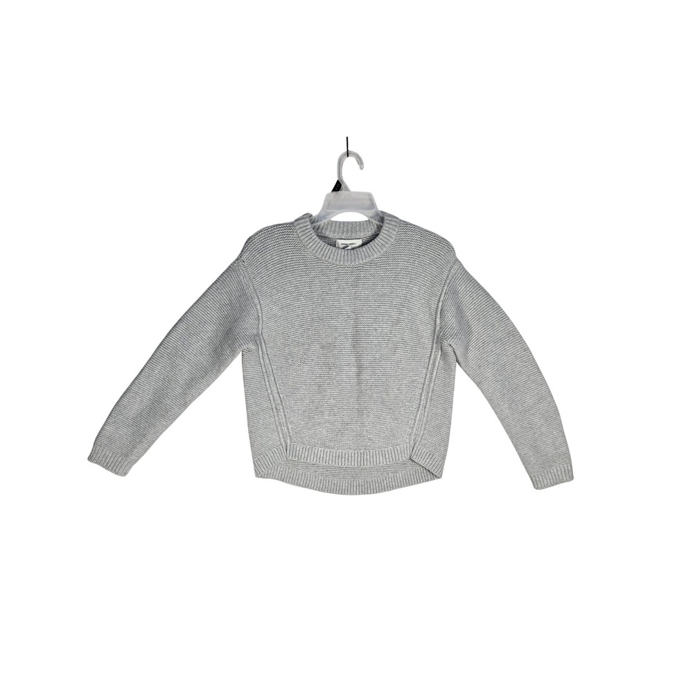 Banana Republic Sweater Womens S Gray Wool Blend Garter Stitch Cozy